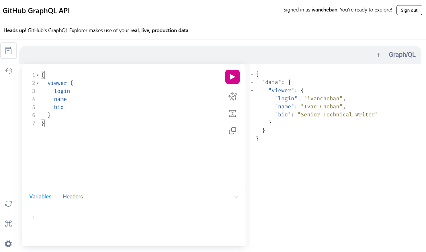 Response to new query